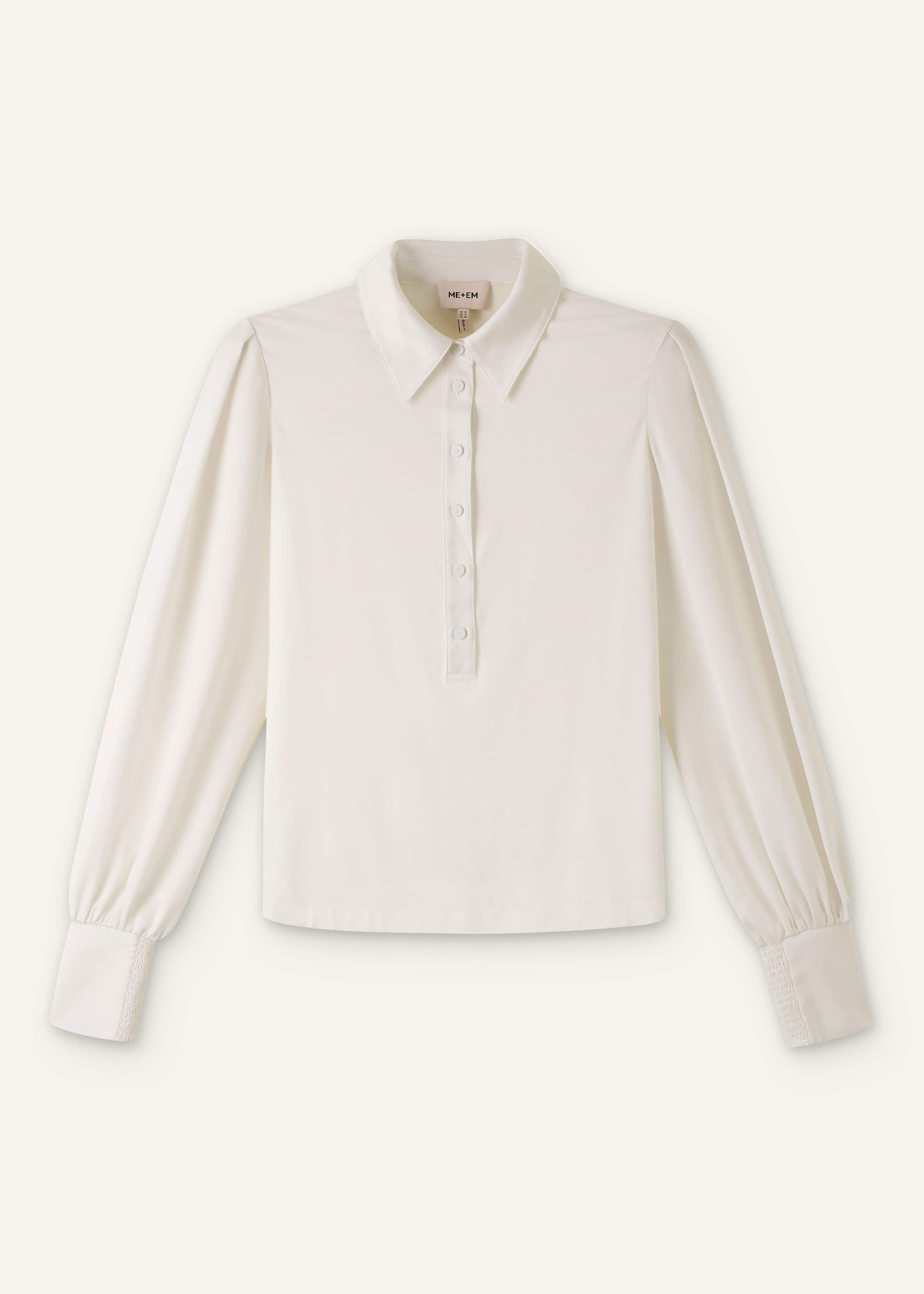 Cream Fluid Sleeve Layering Blouse meandem