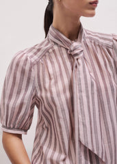 Pink Soft Stripe Blouse meandem