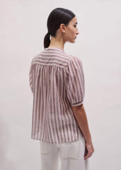 Pink Soft Stripe Blouse meandem