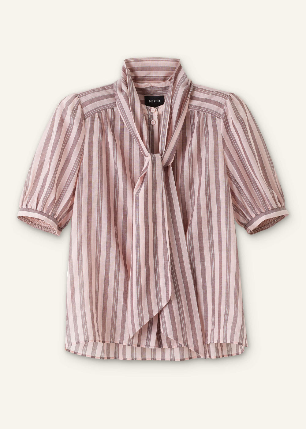 Pink Soft Stripe Blouse meandem