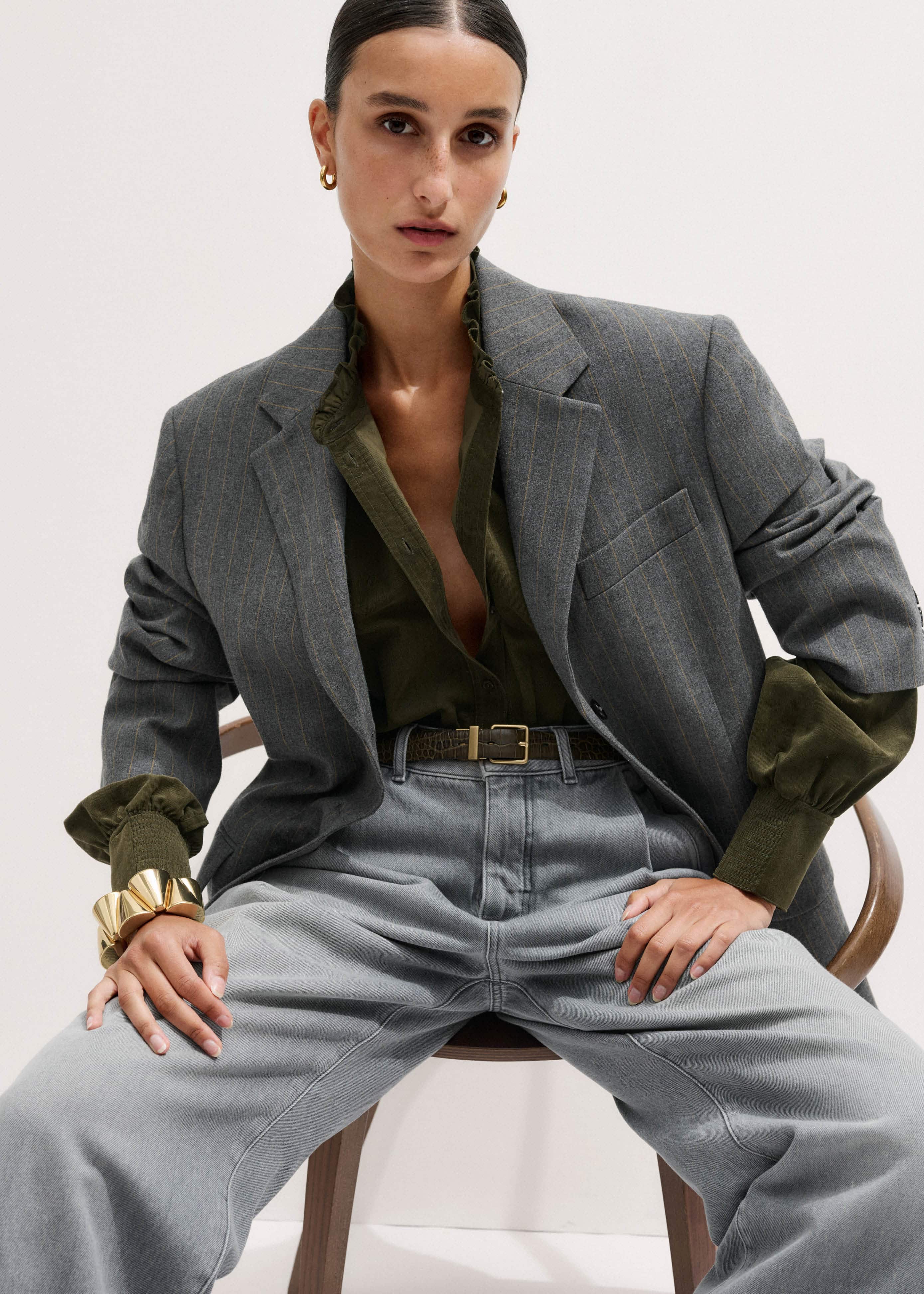 Olive Green Winter Blouse meandem