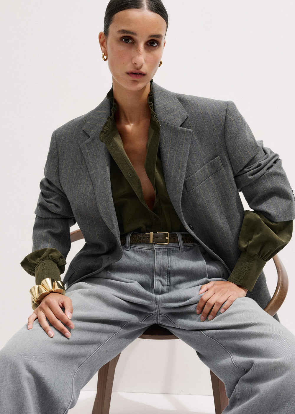 Olive Green Winter Blouse meandem