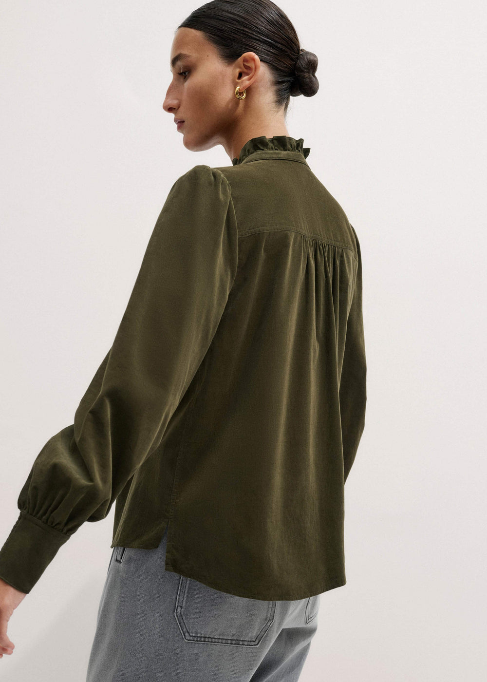 Olive Green Winter Blouse meandem