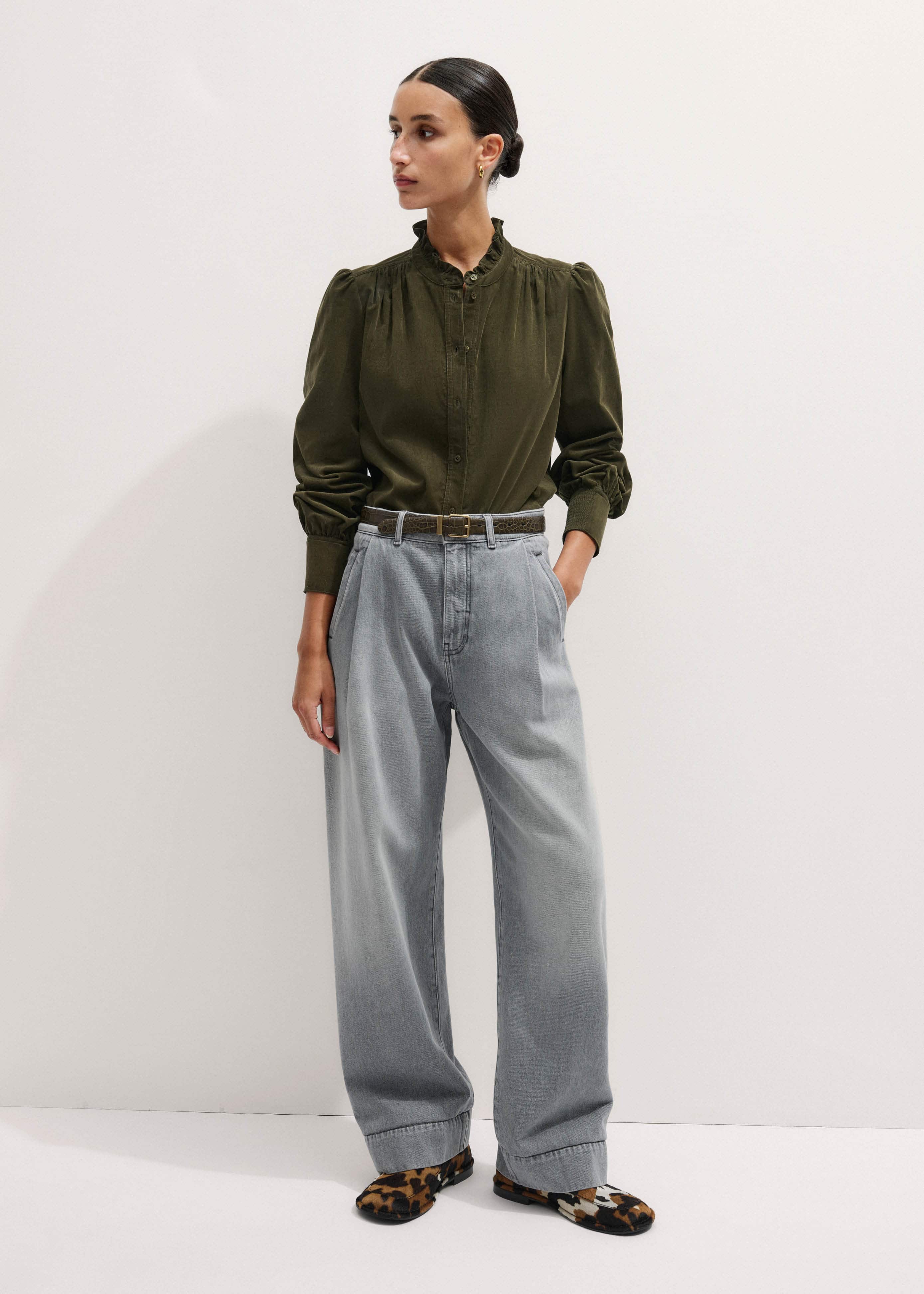 Olive Green Winter Blouse meandem