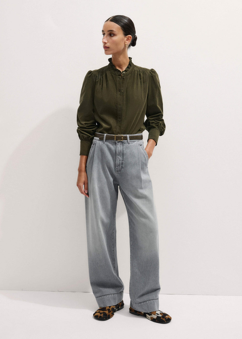 Olive Green Winter Blouse meandem