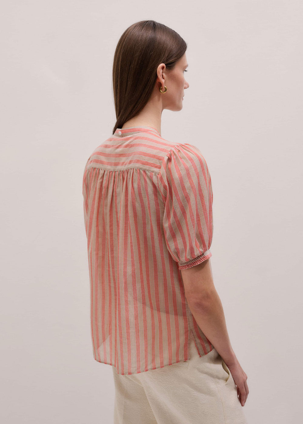 Orange Stripe Blouse + Tie meandem