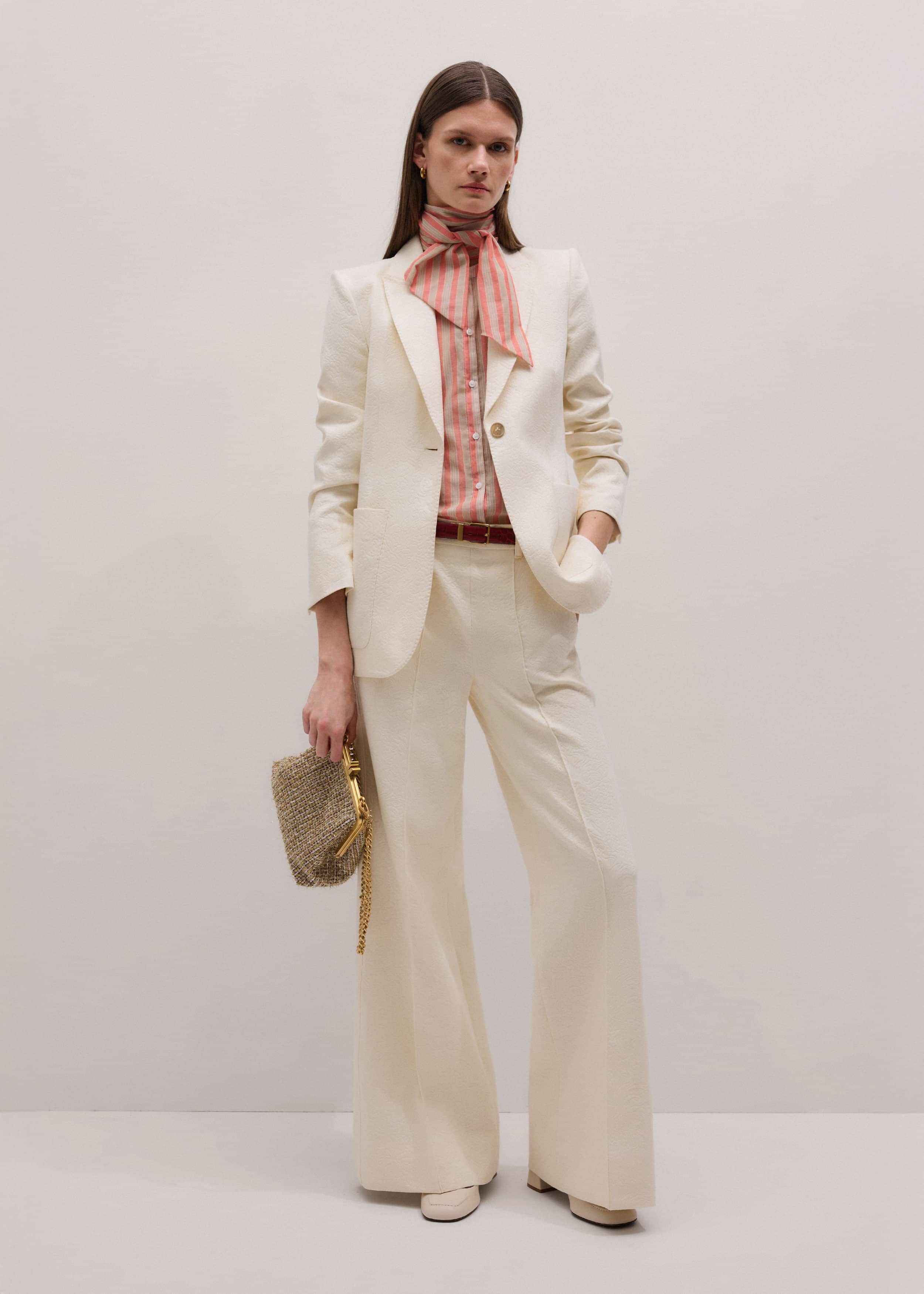 Orange Stripe Blouse + Tie meandem