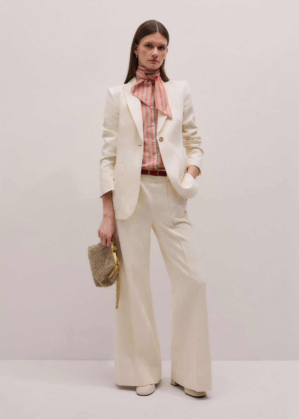 Orange Stripe Blouse + Tie meandem