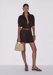 Brown Feminine Sleeve Blouse meandem