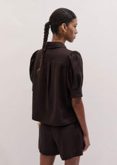 Brown Feminine Sleeve Blouse meandem