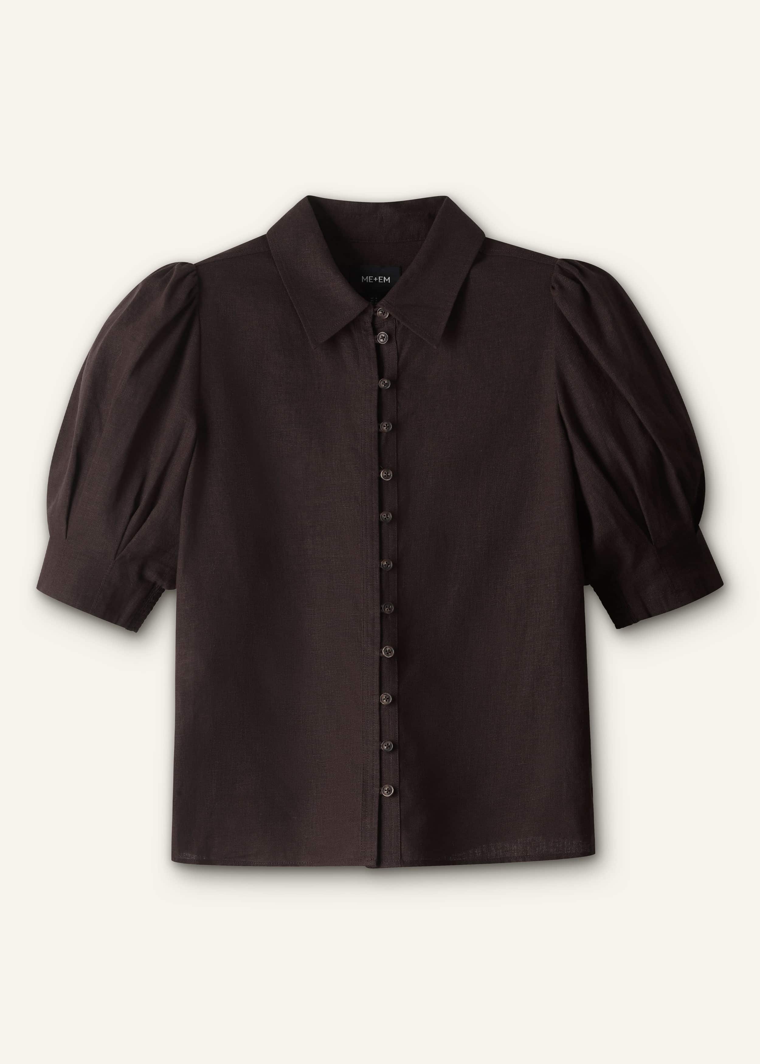Brown Feminine Sleeve Blouse meandem