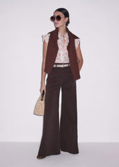 Cream Cap Sleeve Straight Top meandem