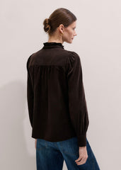 Brown Super Soft Micro Cord Blouse meandem