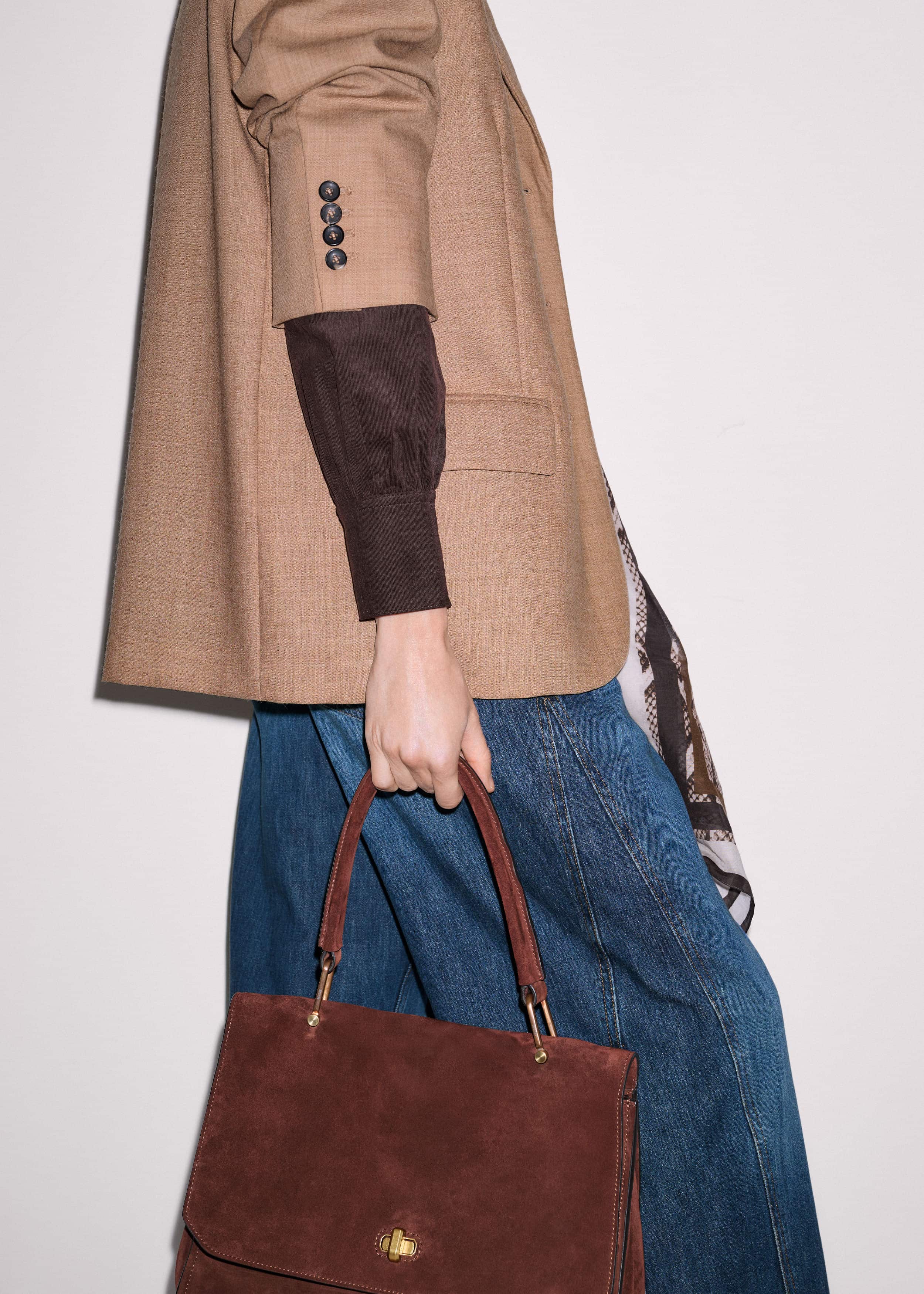 Brown Super Soft Micro Cord Blouse meandem