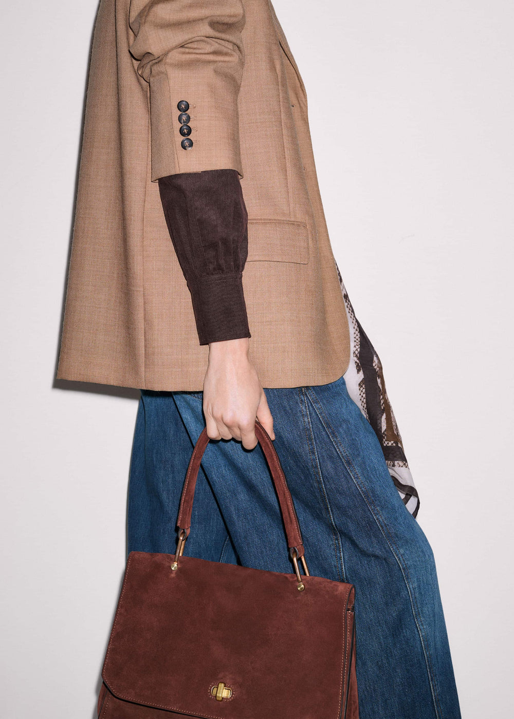 Brown Super Soft Micro Cord Blouse meandem
