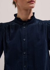 Navy Super Soft Micro Cord Blouse meandem