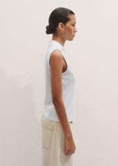 White Collared Layering Tank meandem