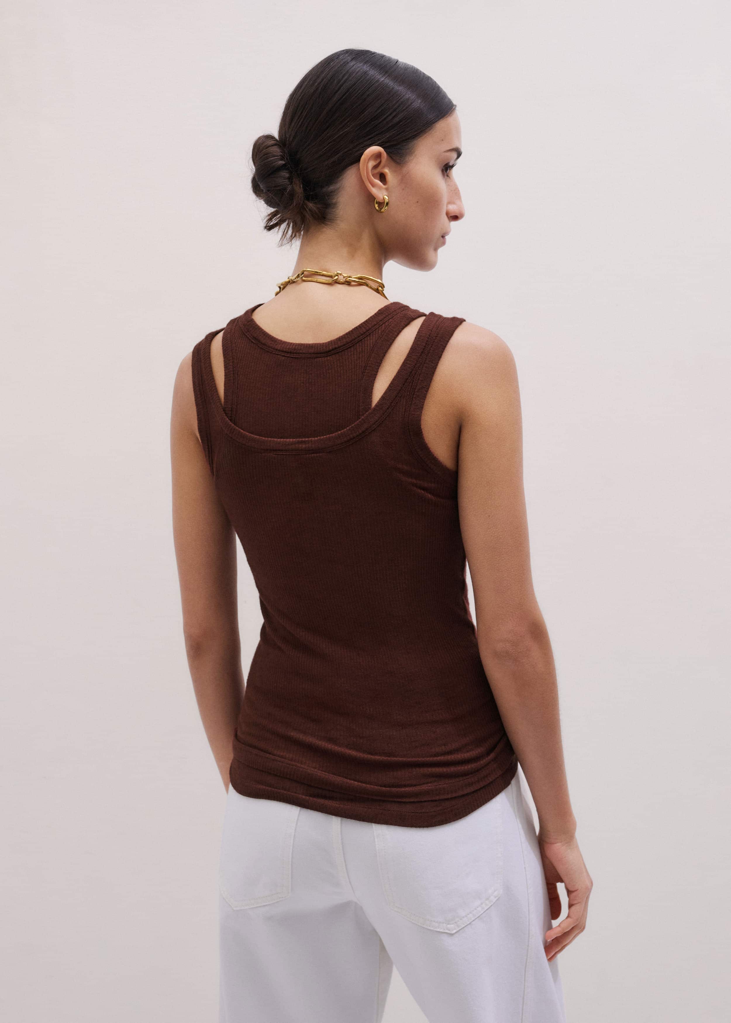 Cinnamon Brown 2-In-1 Vest meandem
