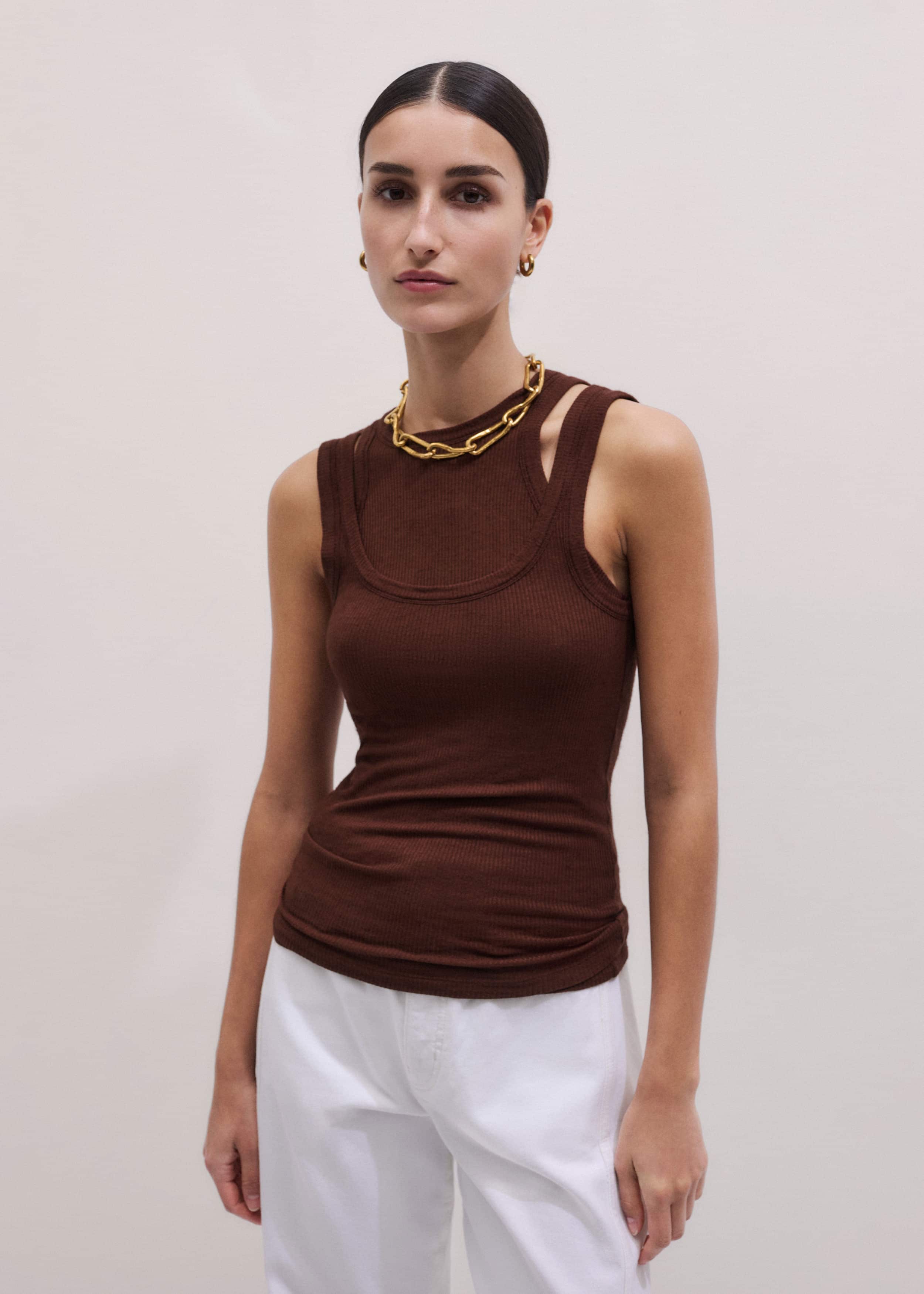 Cinnamon Brown 2-In-1 Vest meandem
