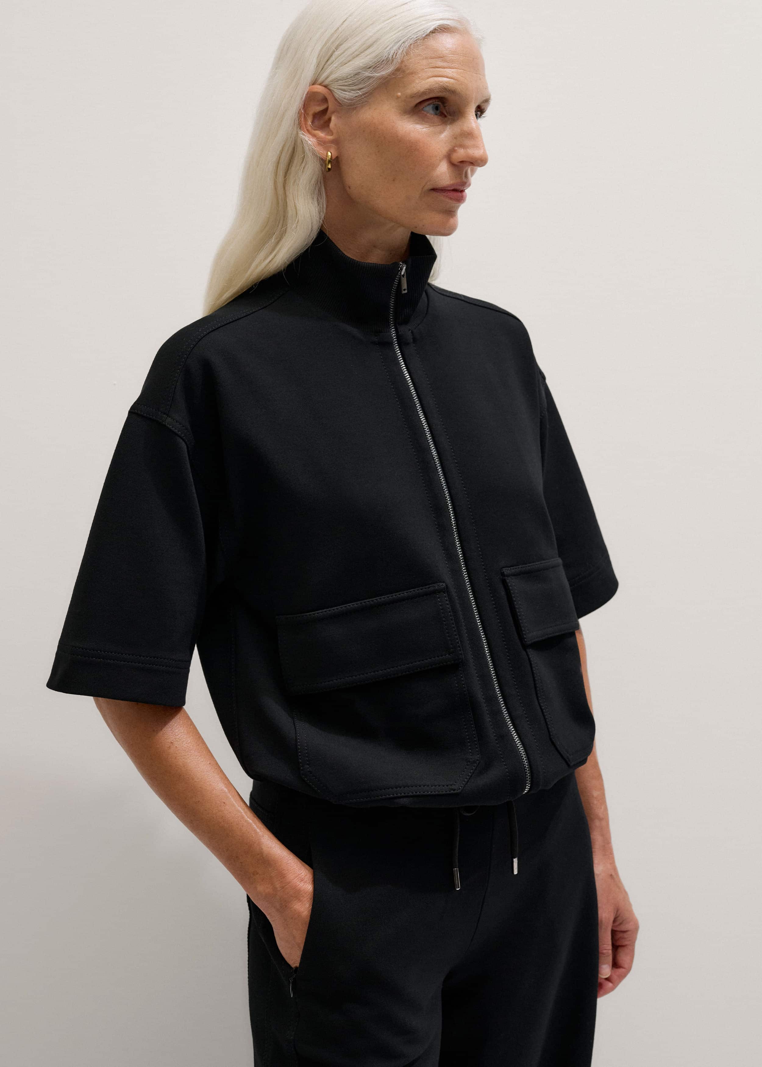 Black Luxe Travel Tailoring Layering Jacket meandem