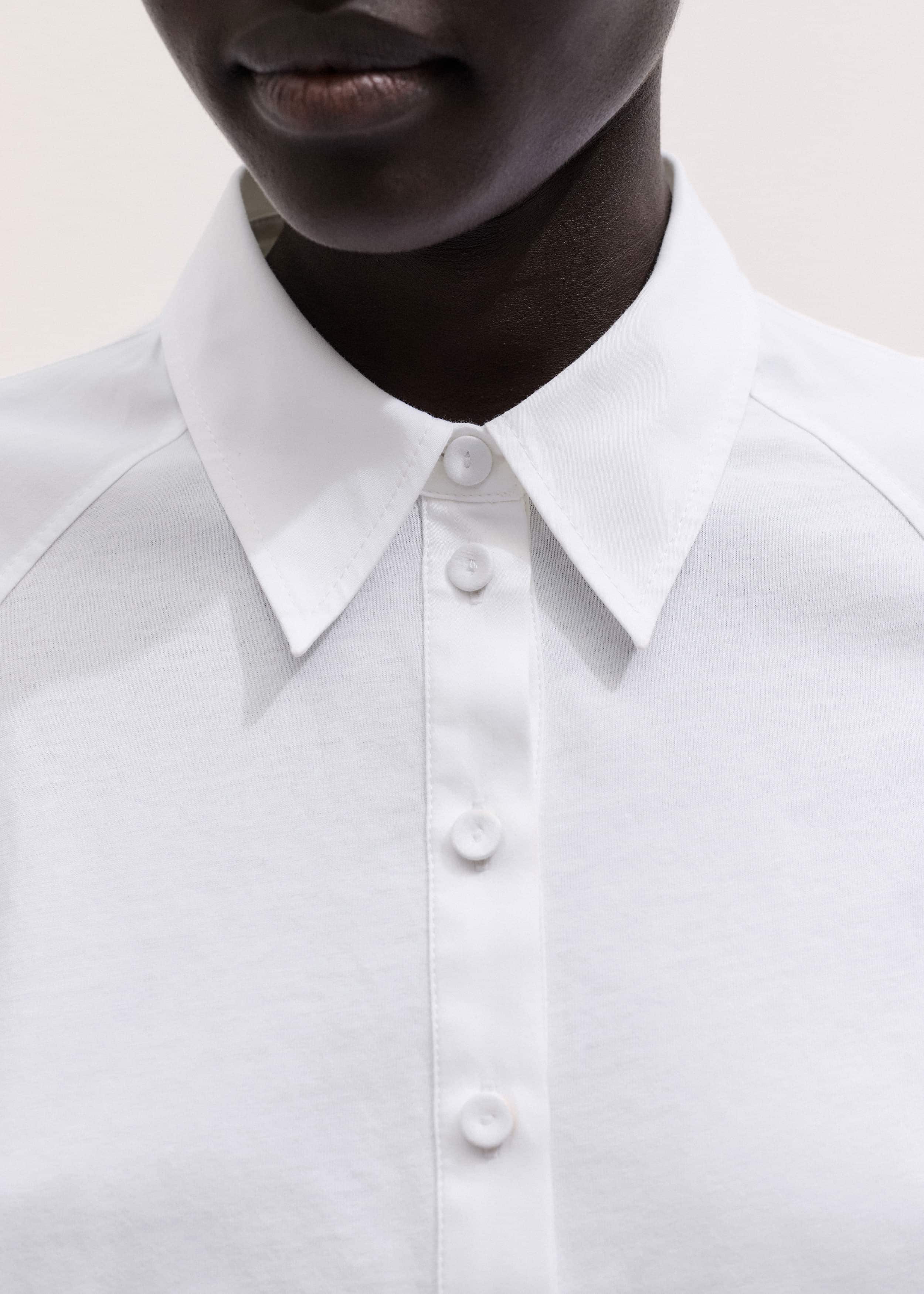 White Raglan Shirt Layering Top meandem