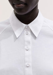 White Raglan Shirt Layering Top meandem