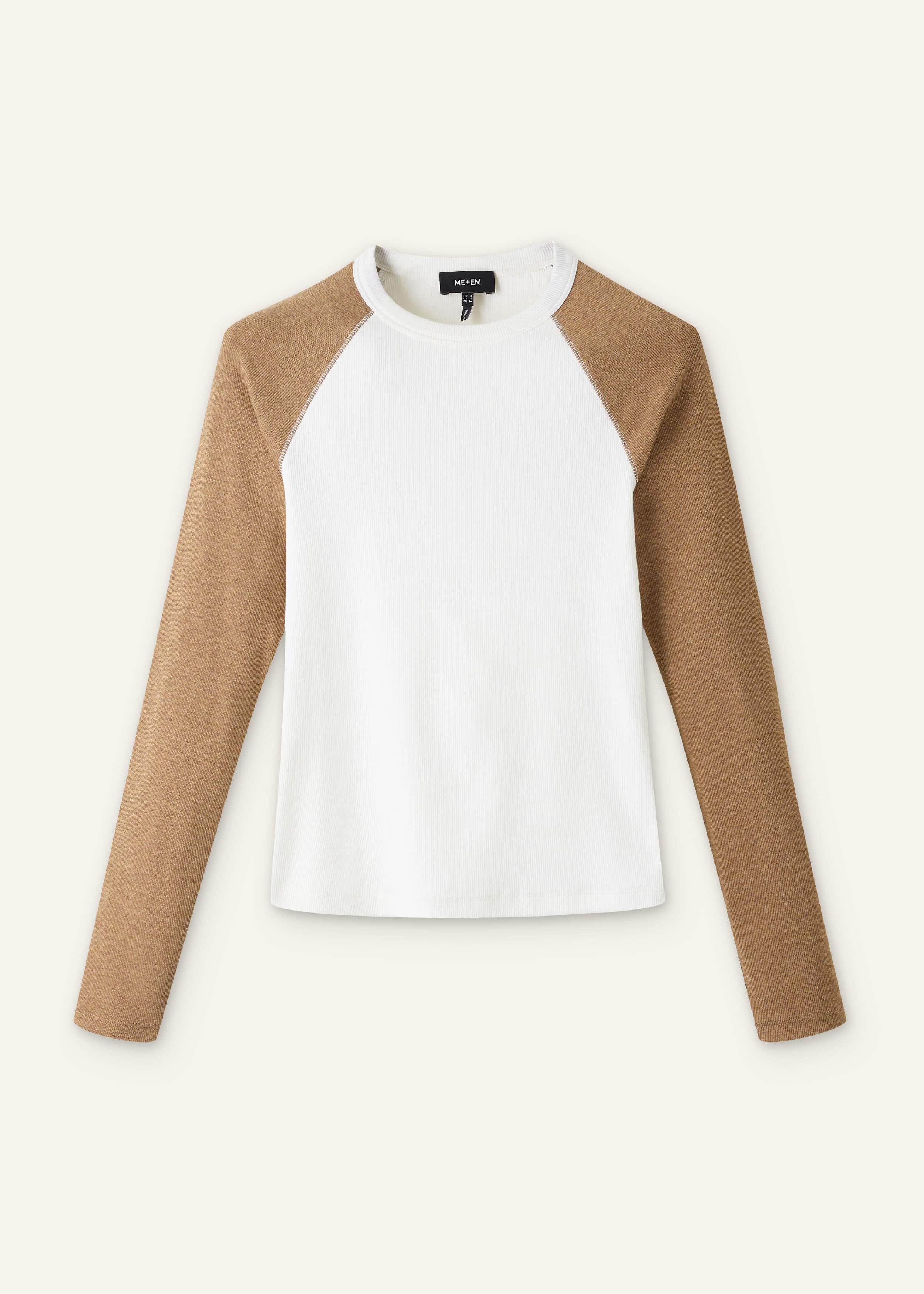 Cream Ultimate Slim Baseball Top meandem