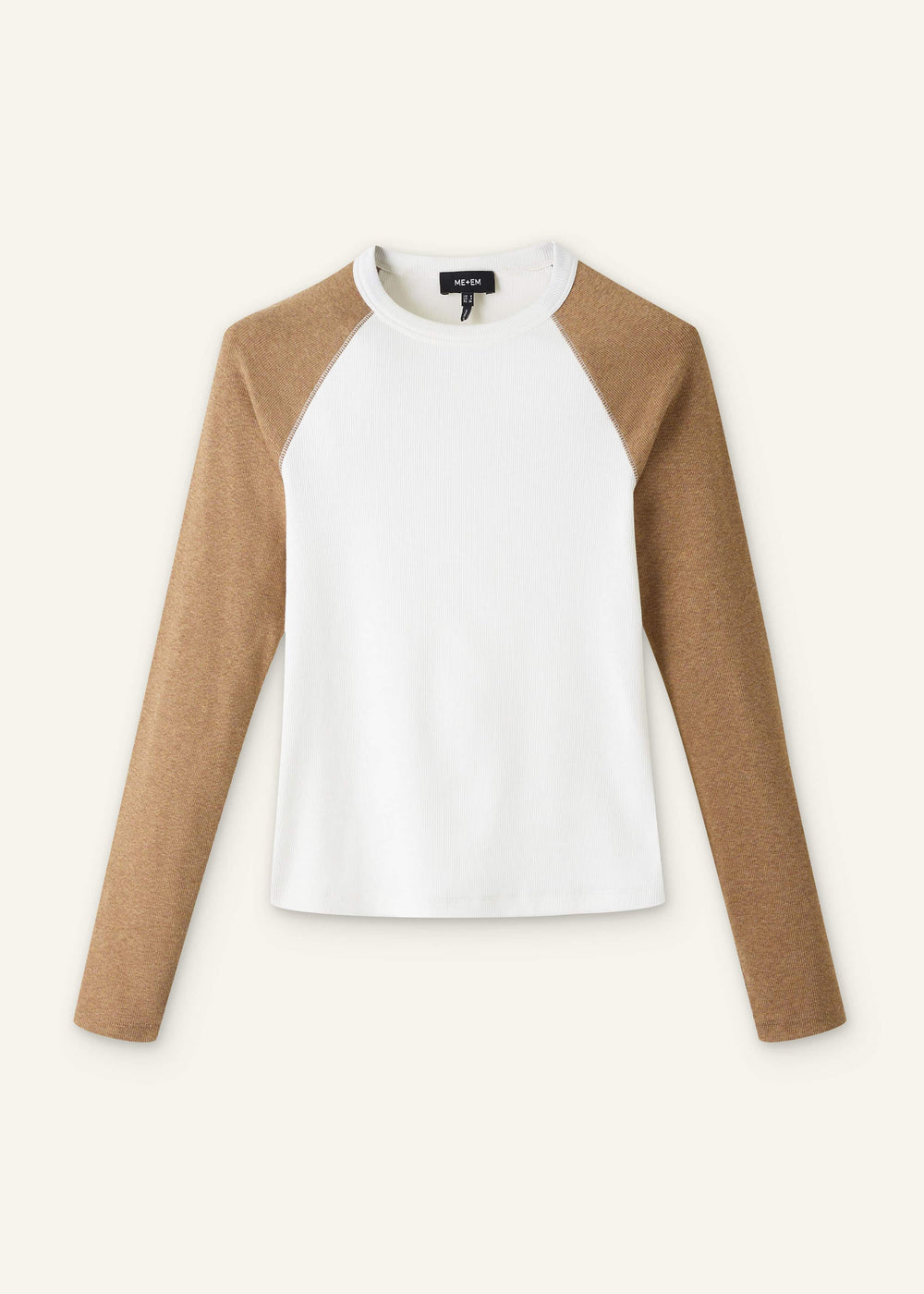 Cream Ultimate Slim Baseball Top meandem