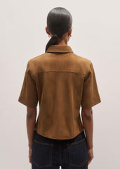 Brown Paneled Shirt meandem