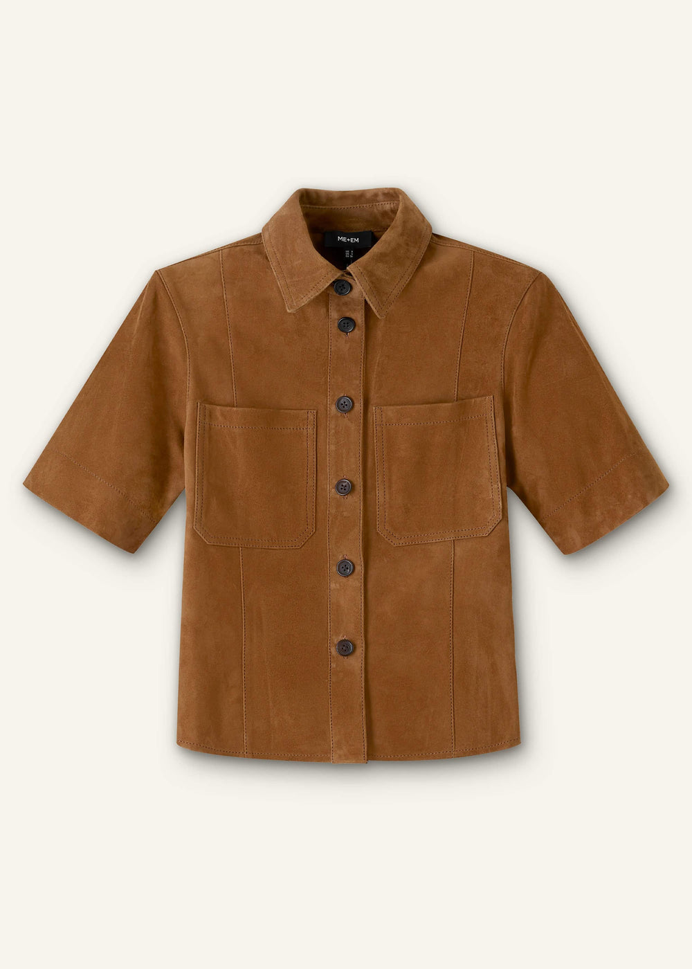 Brown Paneled Shirt meandem