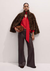 Red Silk Button Layering Shirt + Tie meandem