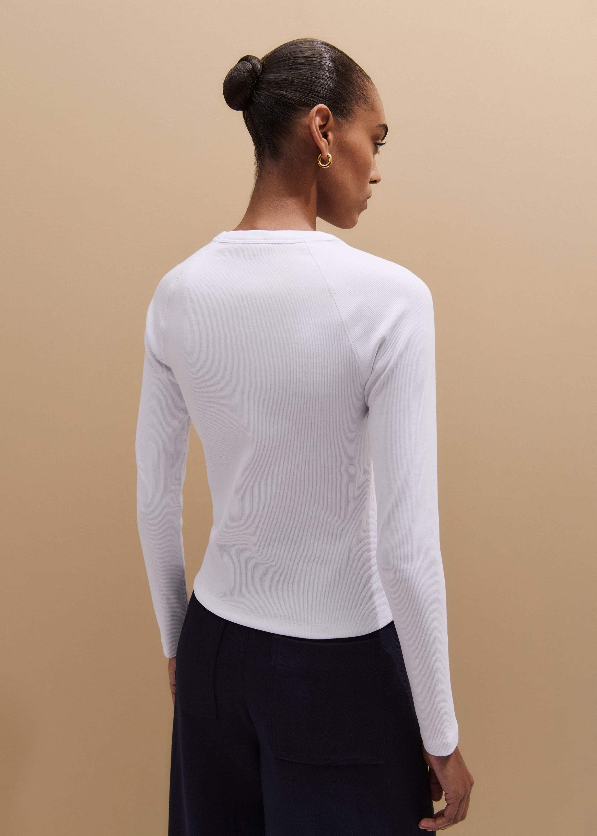 White Ultimate Slim Baseball Top meandem