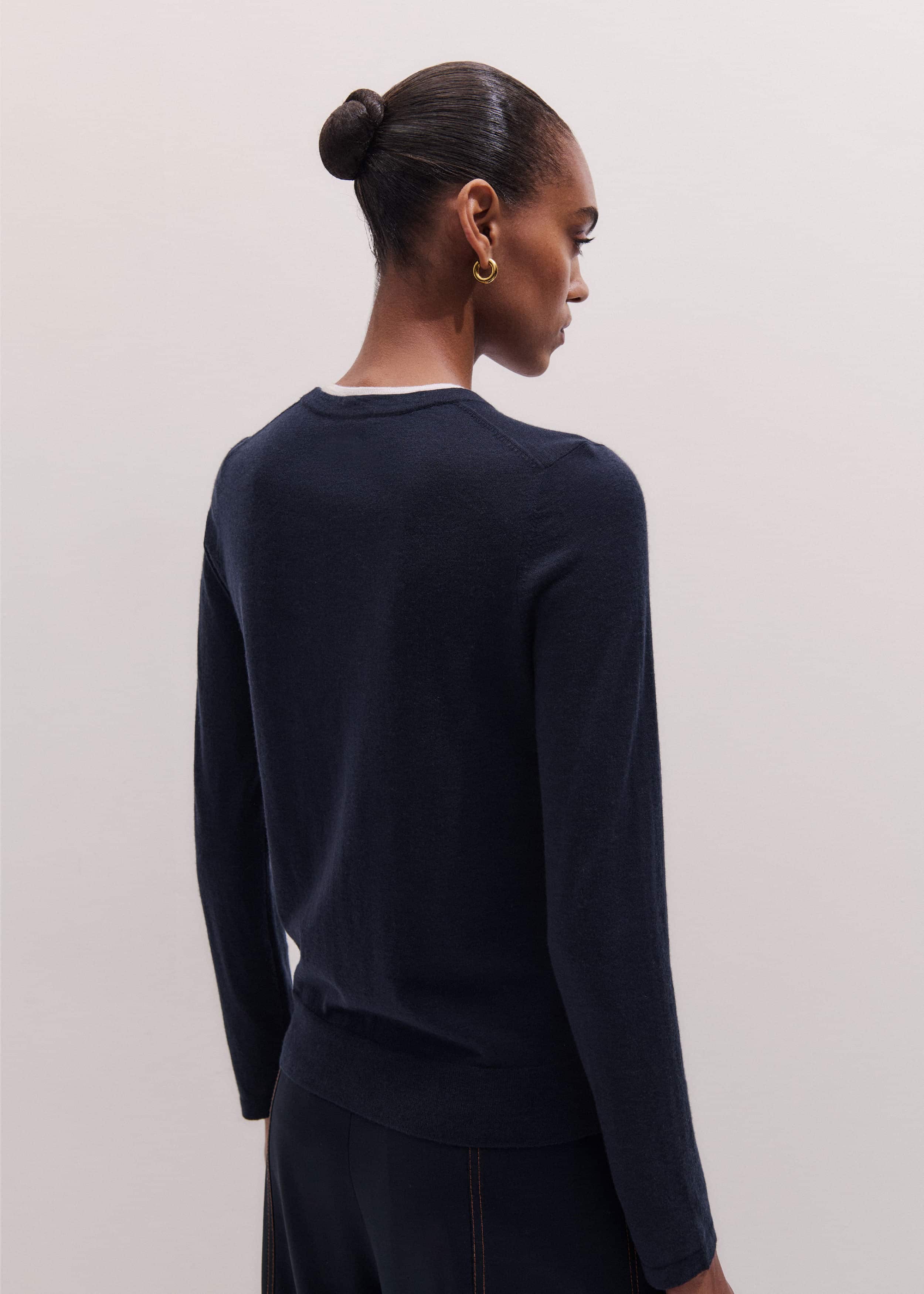 Navy Barely There Sweater meandem