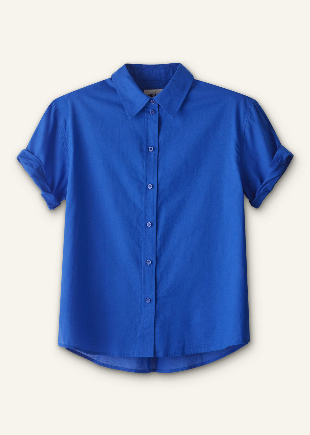 Blue Turn-Up Cuff Shirt meandem