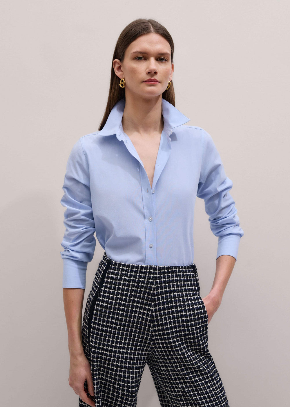 Blue Travel Layering Shirt meandem