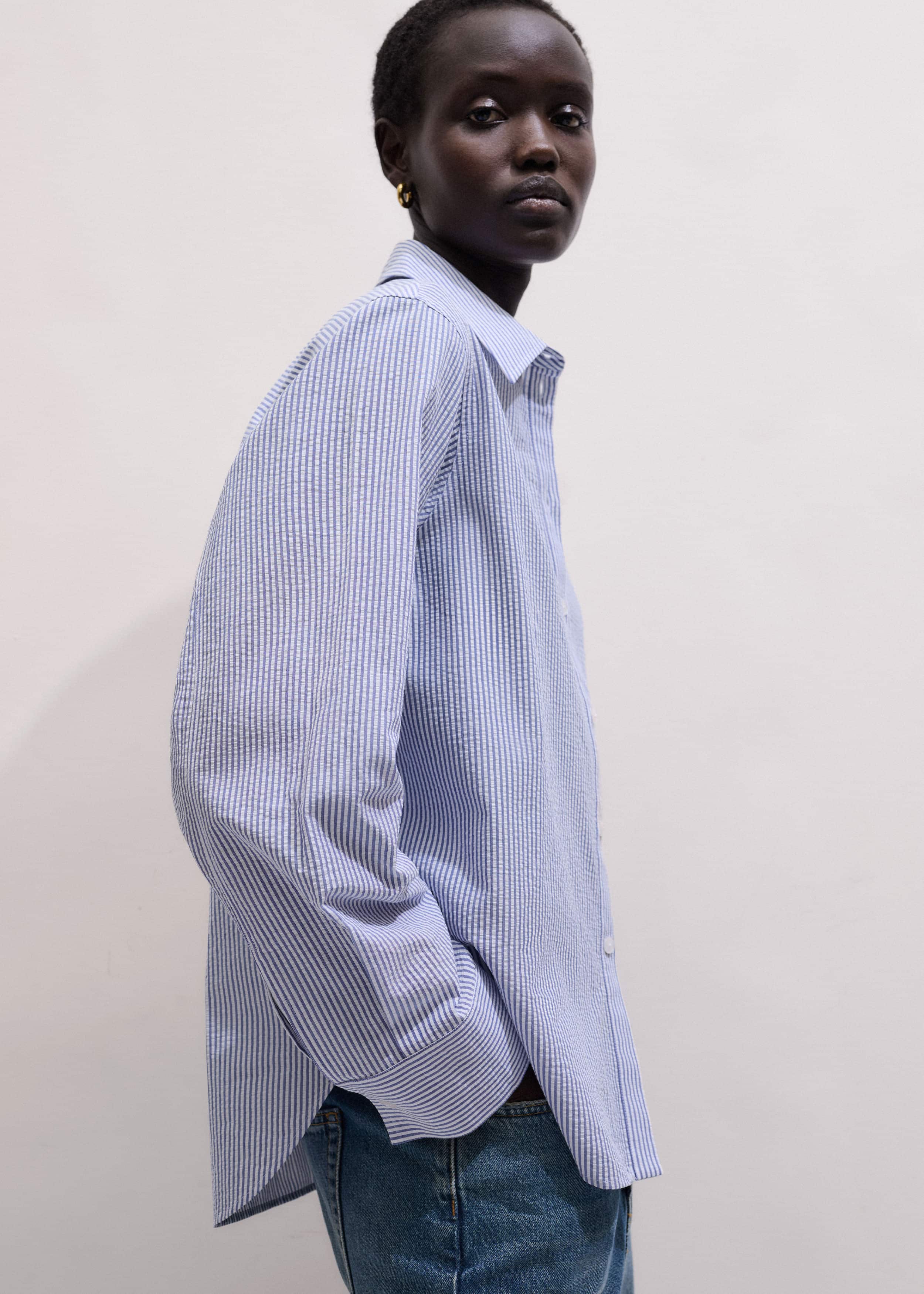 Blue Stripe Relaxed Forever Shirt meandem