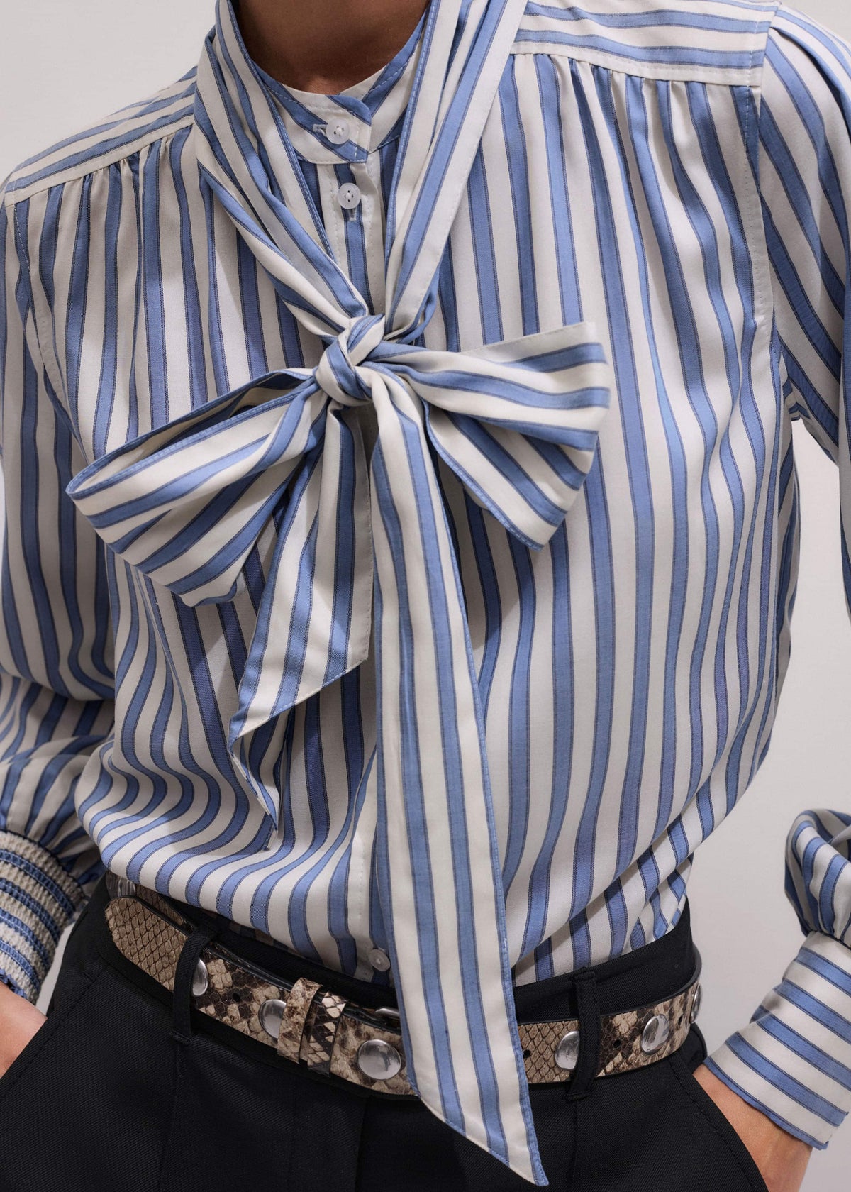 Blue Soft Stripe Shirt + Neck Tie meandem