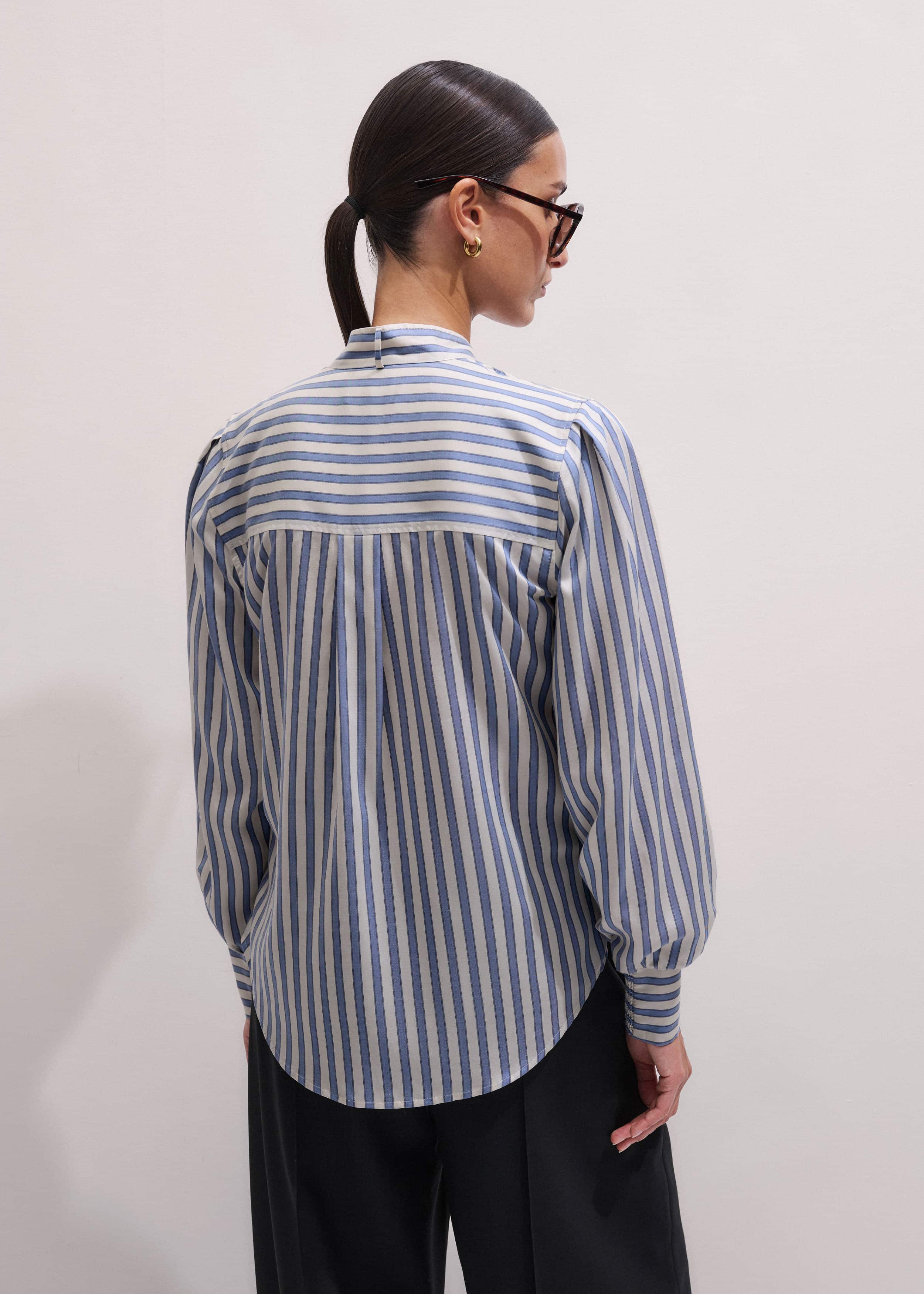 Blue Soft Stripe Shirt + Neck Tie meandem