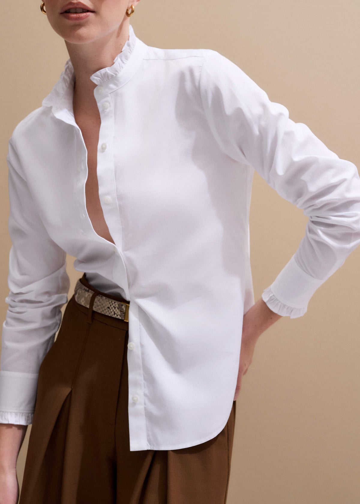 White Impossibly Soft Feminine Shirt meandem