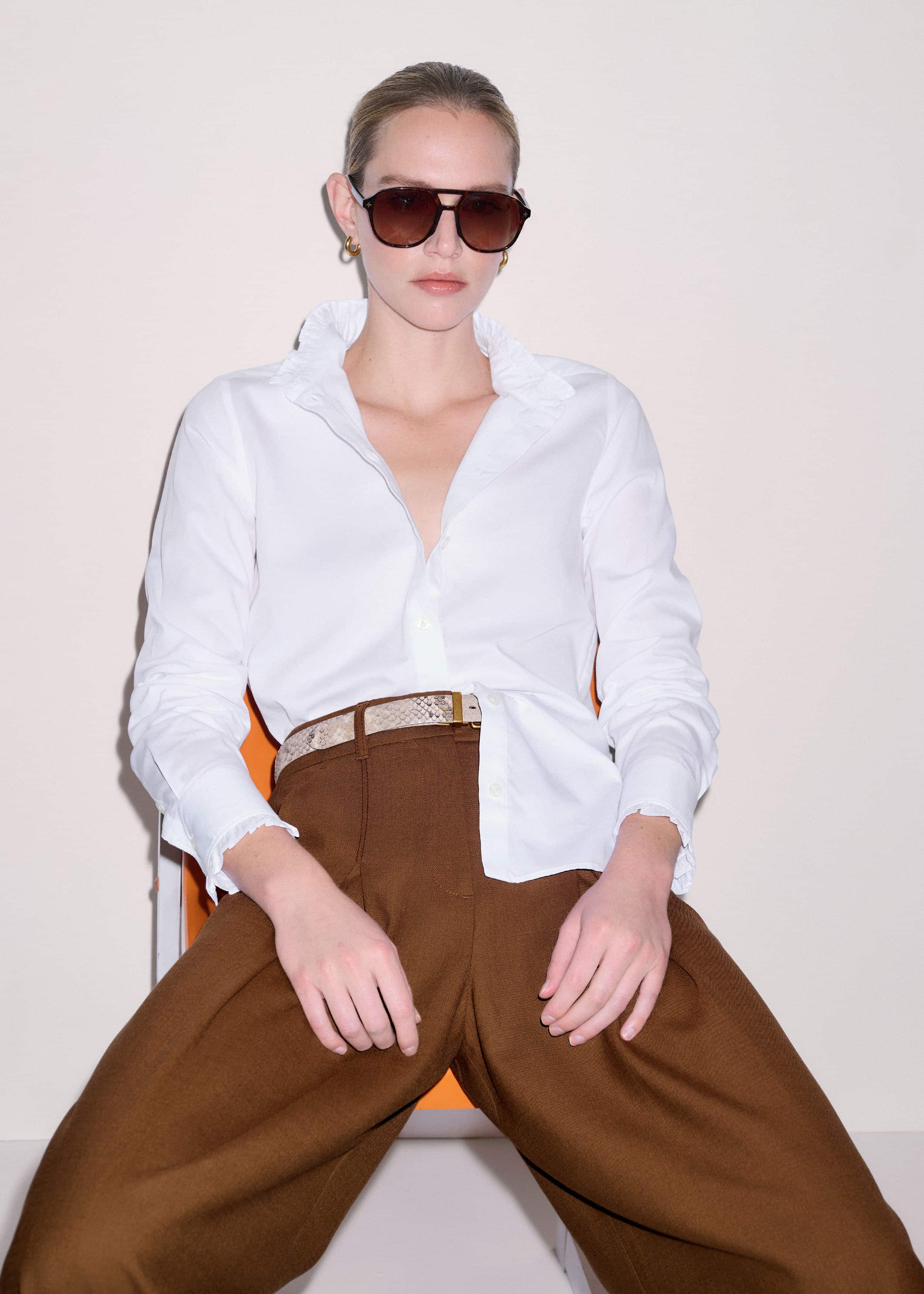 White Impossibly Soft Feminine Shirt meandem