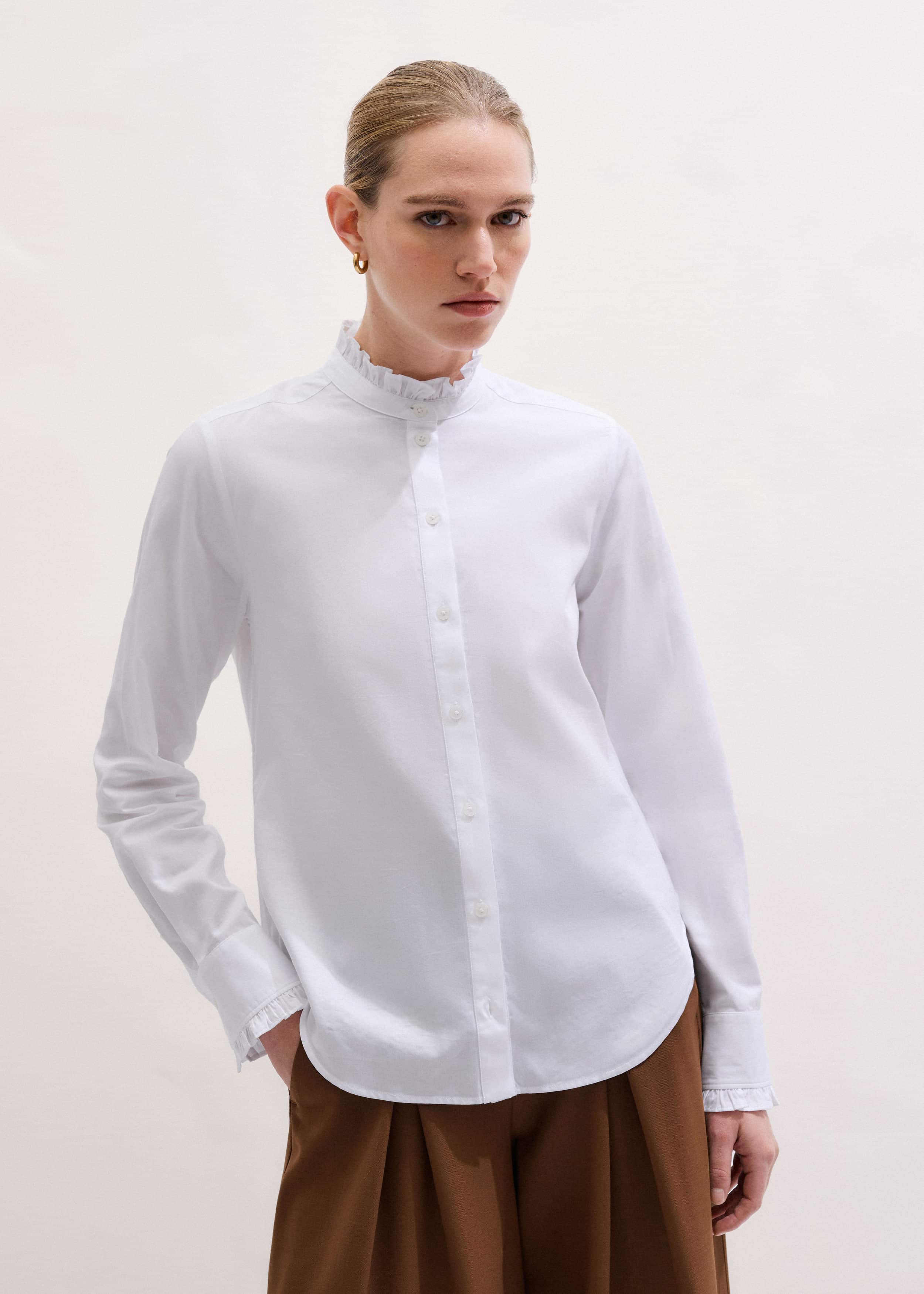 White Impossibly Soft Feminine Shirt meandem