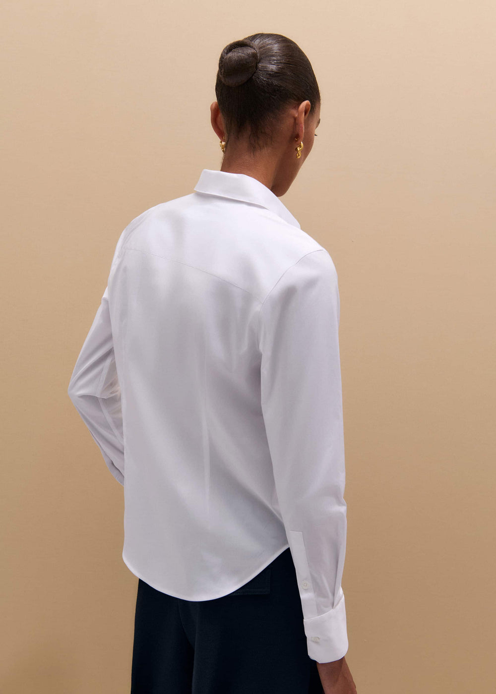 White Icon Fitted Swan Logo Shirt meandem