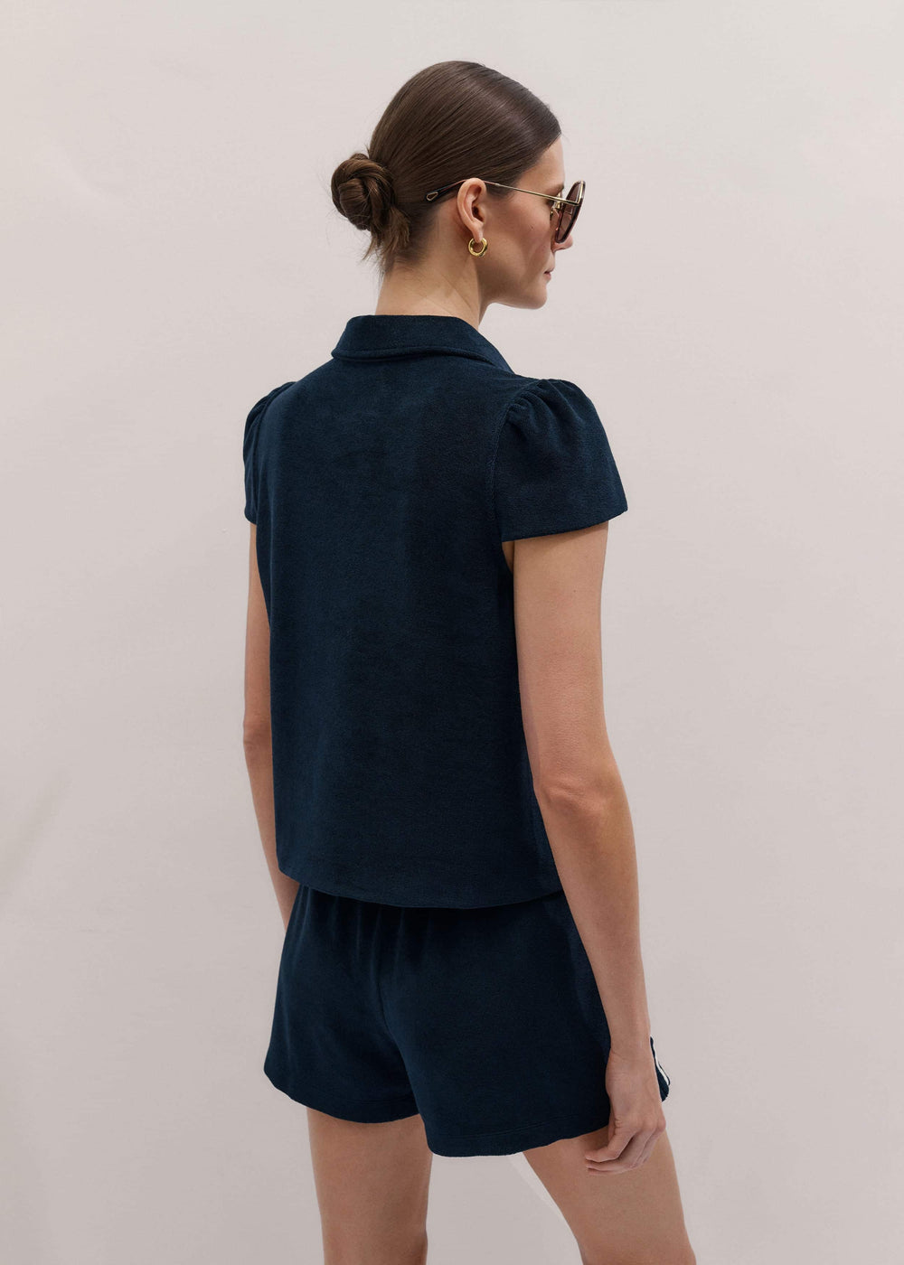 Navy Sporty Smart Polo Top meandem