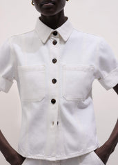 White Paneled Shirt meandem