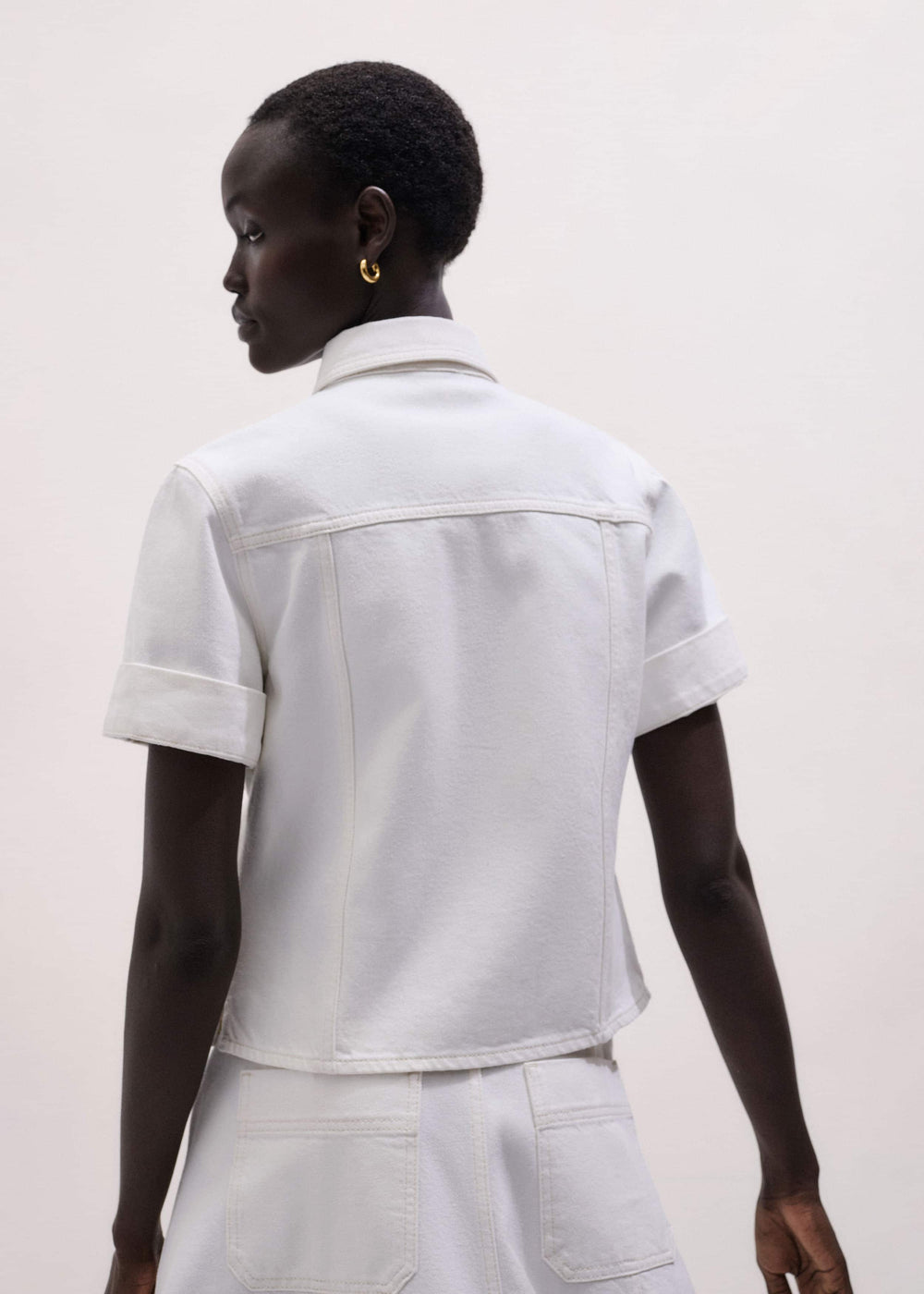 White Paneled Shirt meandem