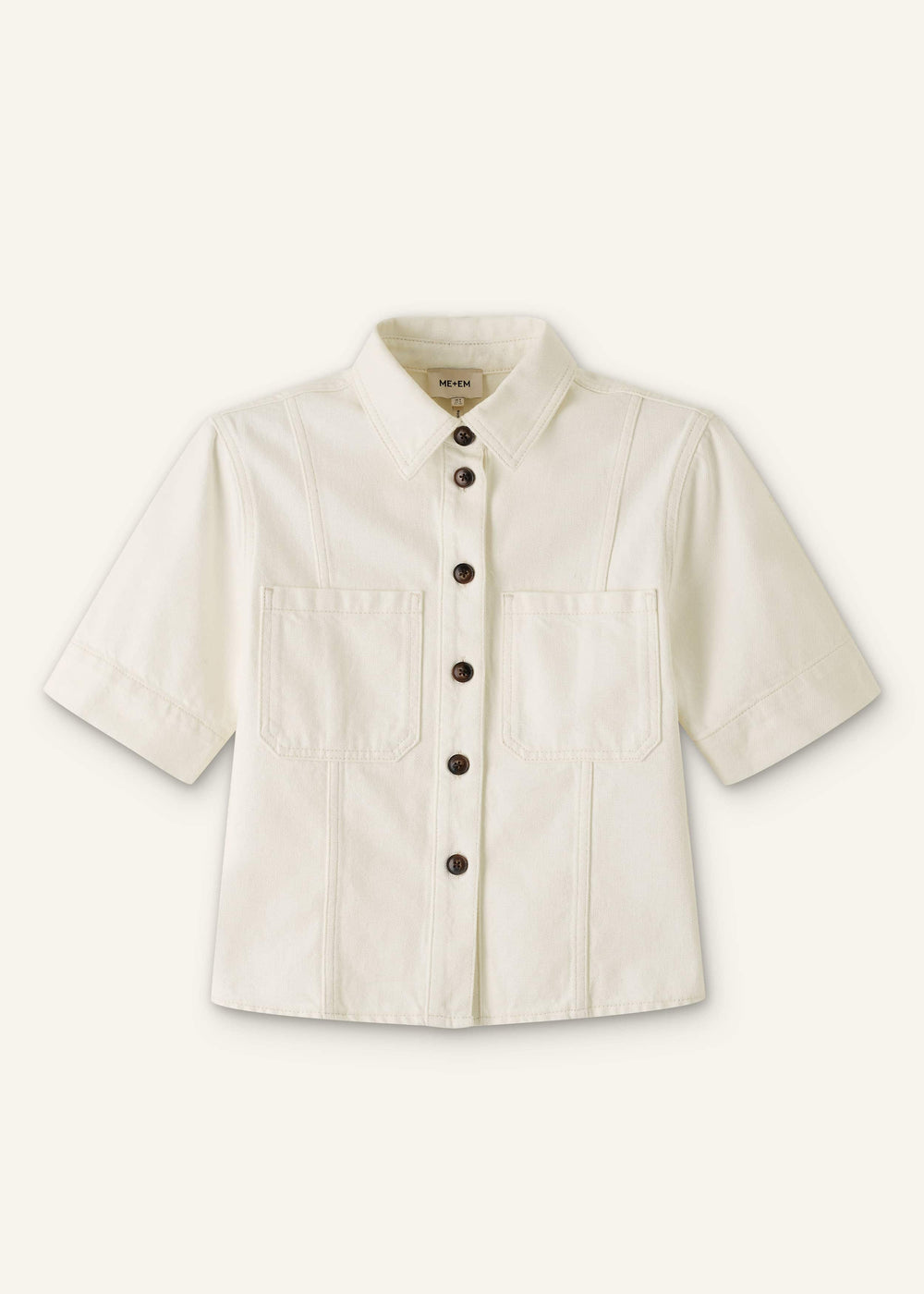 White Paneled Shirt meandem