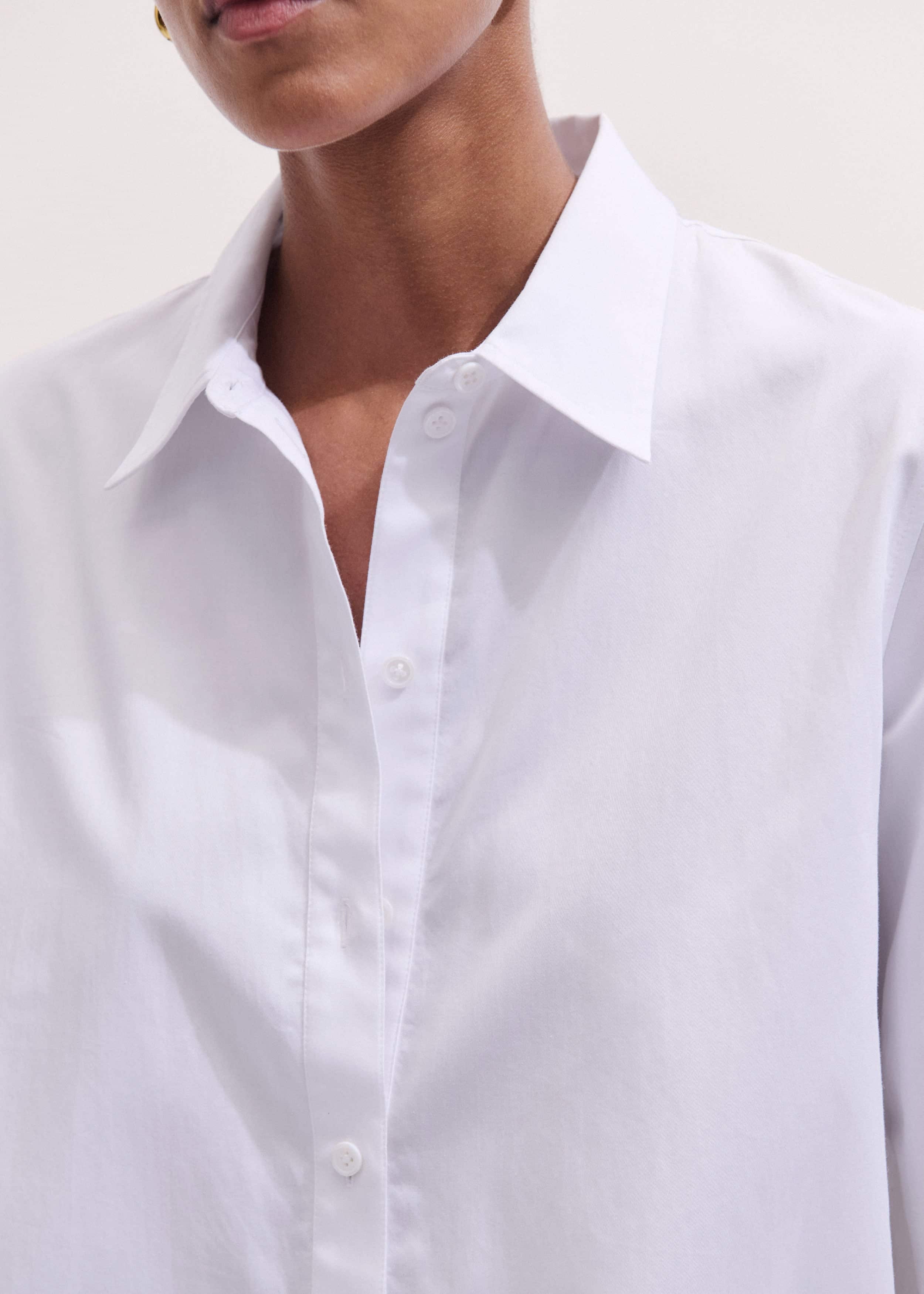 White Clever Oversized Shirt meandem