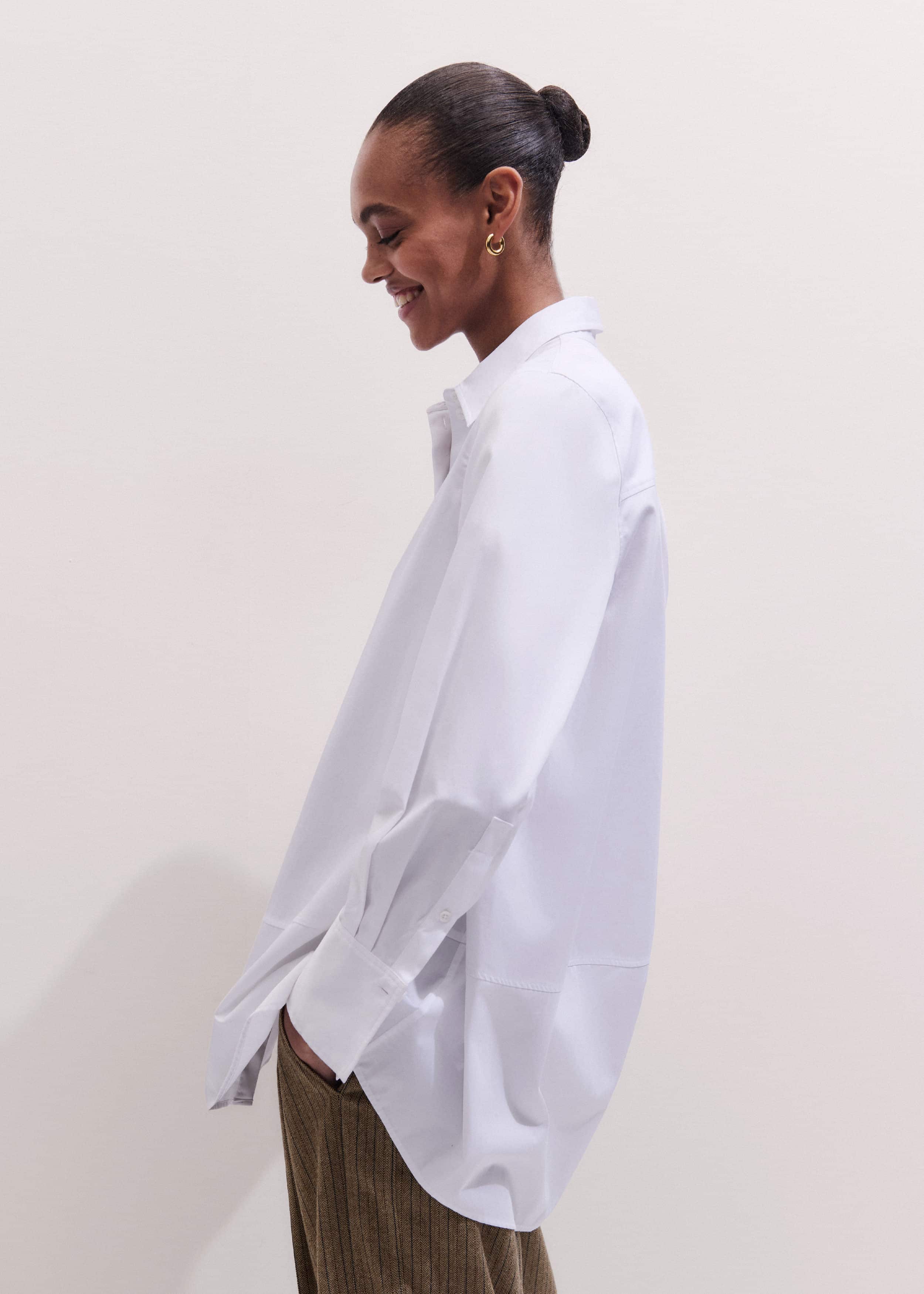 White Clever Oversized Shirt meandem