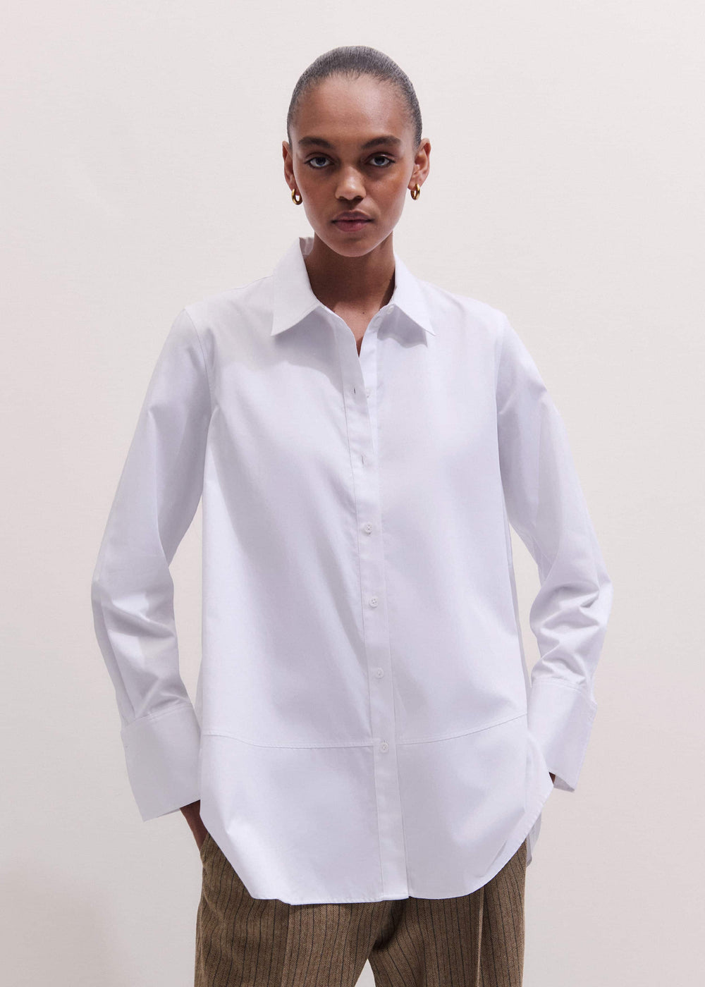 White Clever Oversized Shirt meandem