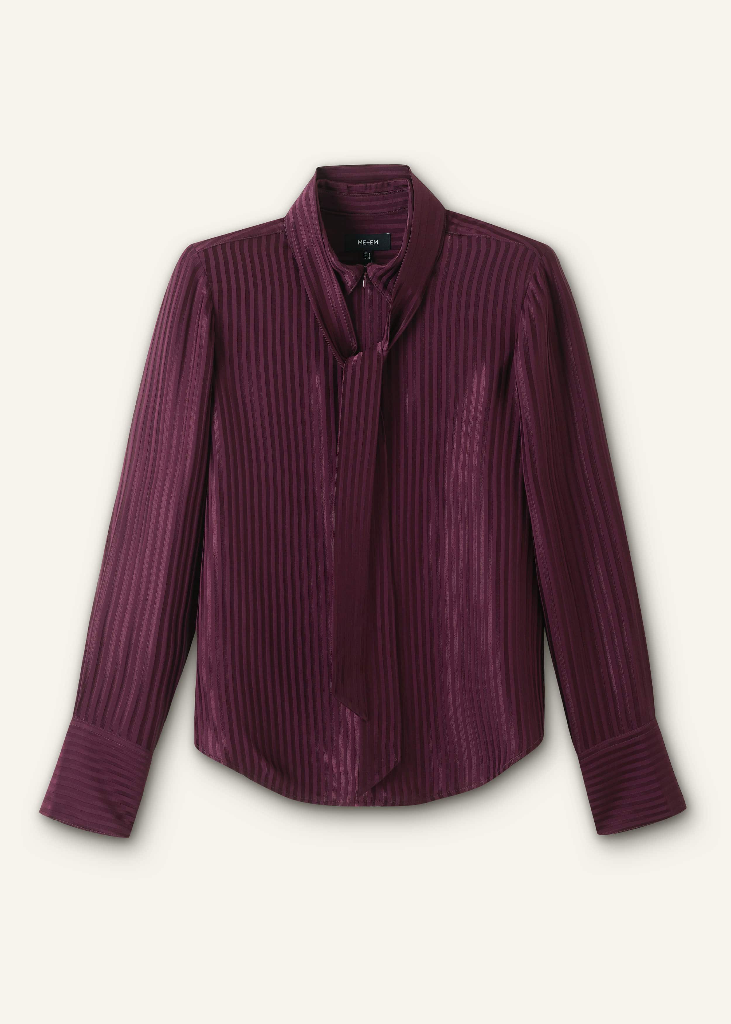Red AM-PM Fluid Satin Shirt + Tie meandem